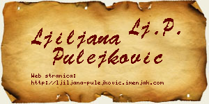 Ljiljana Pulejković vizit kartica